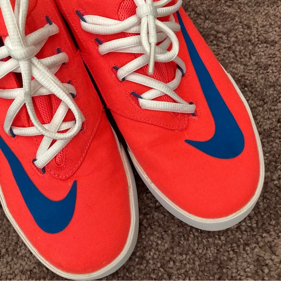 NIKE KD Kevin Durant Sneakers Size 8.5 Womens = 7Y Hyper Orange Blue - Picture 6 of 11